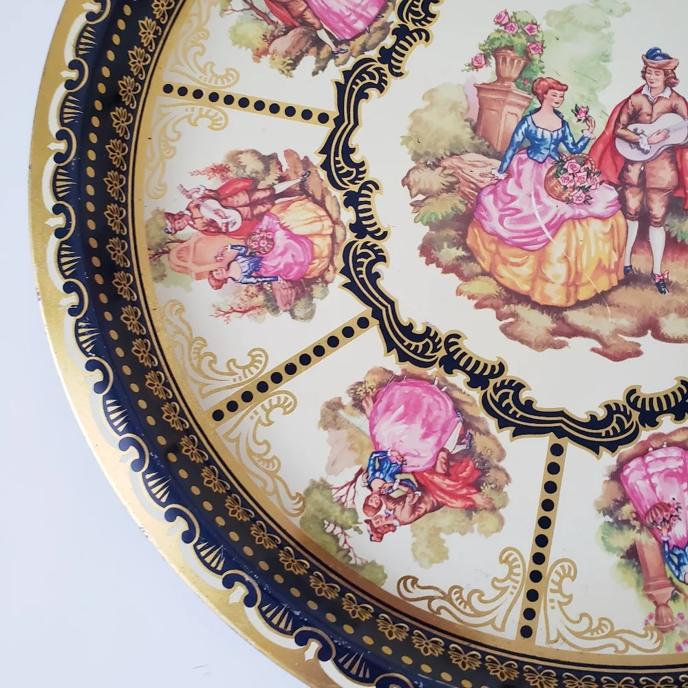 Vintage Metal Serving Tray